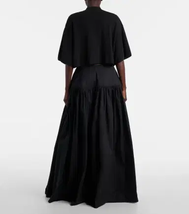 Alaïa Alaïa Gathered cotton poplin maxi skirt | Thumbnail 3 Alaïa Alaïa Gathered cotton poplin maxi skirt | Thumbnail 3