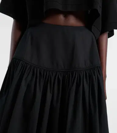 Alaïa Alaïa Gathered cotton poplin maxi skirt | Thumbnail 5 Alaïa Alaïa Gathered cotton poplin maxi skirt | Thumbnail 5