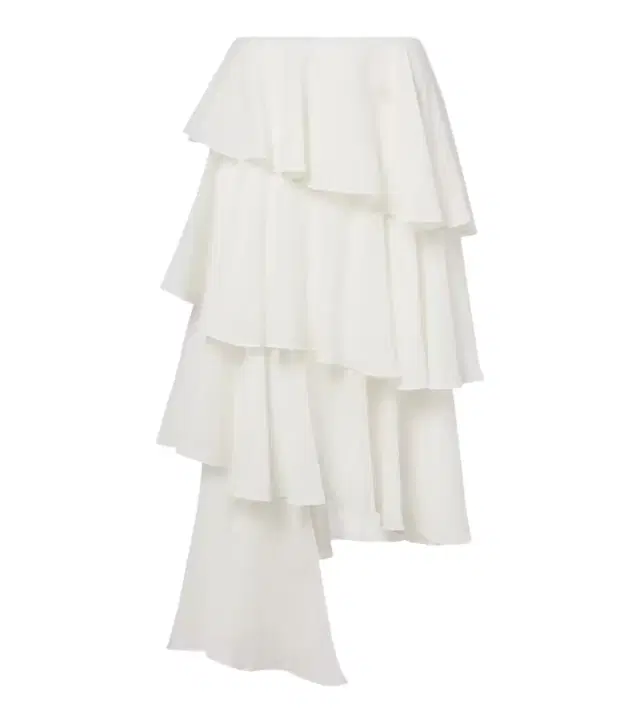Alaia Alaïa Asymmetric cotton and linen midi skirt