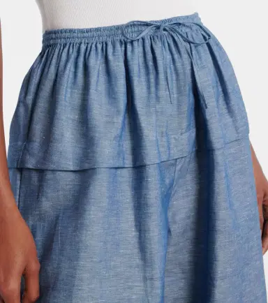 Alaïa Alaïa Cotton and linen wide-leg pants | Thumbnail 2 Alaïa Alaïa Cotton and linen wide-leg pants | Thumbnail 2