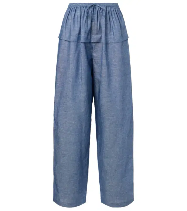 Alaia Alaïa Cotton and linen wide-leg pants