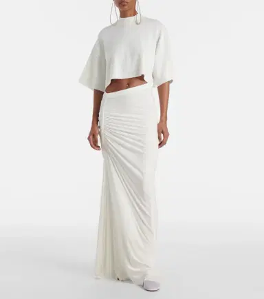 Alaïa Alaïa Draped jersey maxi skirt | Thumbnail 2