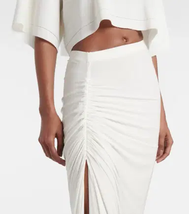 Alaïa Alaïa Draped jersey maxi skirt | Thumbnail 3