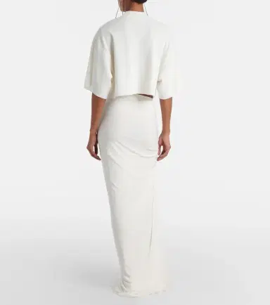 Alaïa Alaïa Draped jersey maxi skirt | Thumbnail 4