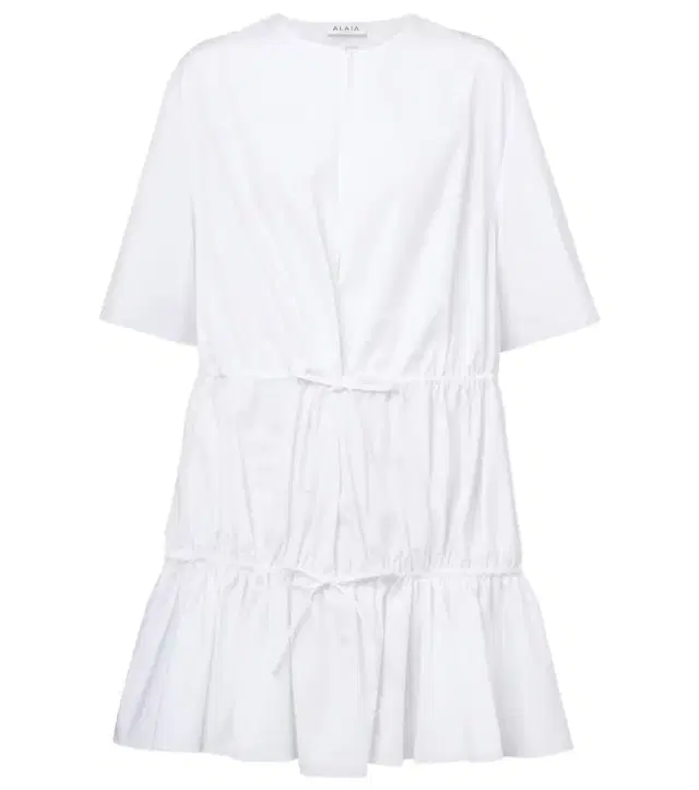 Alaia Alaïa Tiered cotton minidress