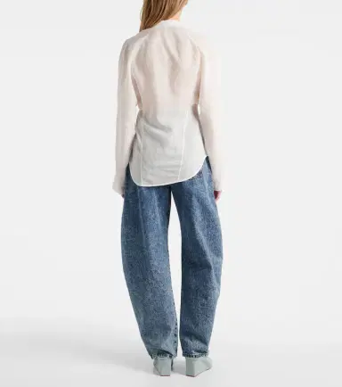 Alaïa Alaïa Cotton and linen shirt | Thumbnail 3 Alaïa Alaïa Cotton and linen shirt | Thumbnail 3