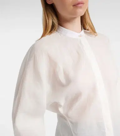 Alaïa Alaïa Cotton and linen shirt | Thumbnail 4 Alaïa Alaïa Cotton and linen shirt | Thumbnail 4