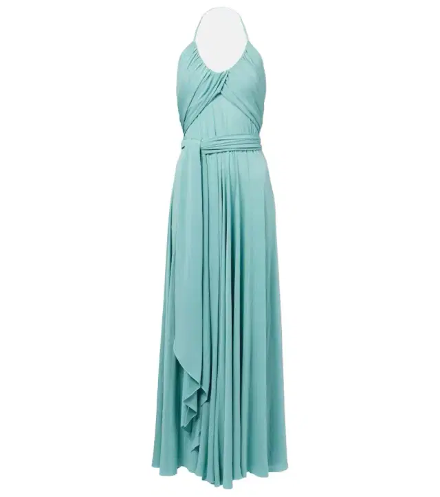 Alaia Alaïa Draped halterneck jersey maxi dress