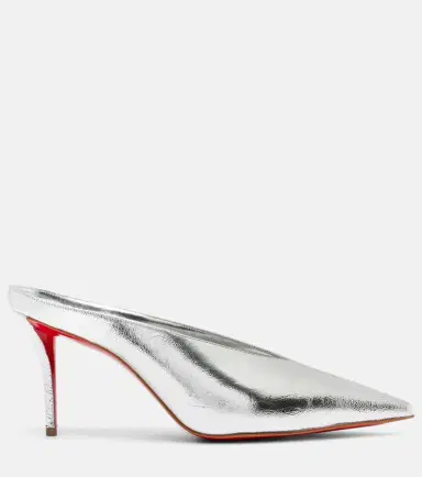 Christian Louboutin Miss Z 80 metallic leather mules | Thumbnail 2 Christian Louboutin Miss Z 80 metallic leather mules | Thumbnail 2