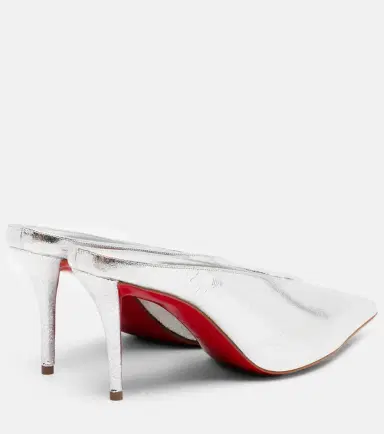 Christian Louboutin Miss Z 80 metallic leather mules | Thumbnail 3 Christian Louboutin Miss Z 80 metallic leather mules | Thumbnail 3