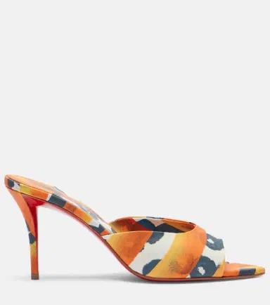 Christian Louboutin Miss Z 80 coated canvas mules | Thumbnail 2