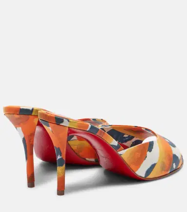 Christian Louboutin Miss Z 80 coated canvas mules | Thumbnail 4