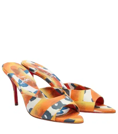 Christian Louboutin Miss Z 80 coated canvas mules | Thumbnail 1