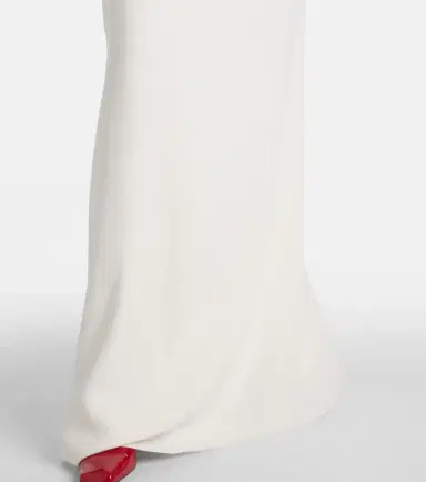 Oscar de la Renta Lace-trimmed silk-blend georgette kaftan | Thumbnail 4