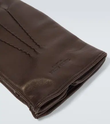 Giorgio Armani Cashmere-lined leather gloves | Thumbnail 2