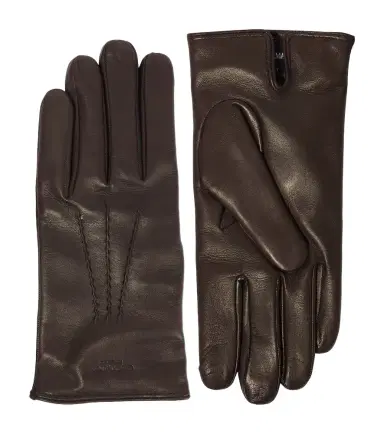 Giorgio Armani Cashmere-lined leather gloves | Thumbnail 1