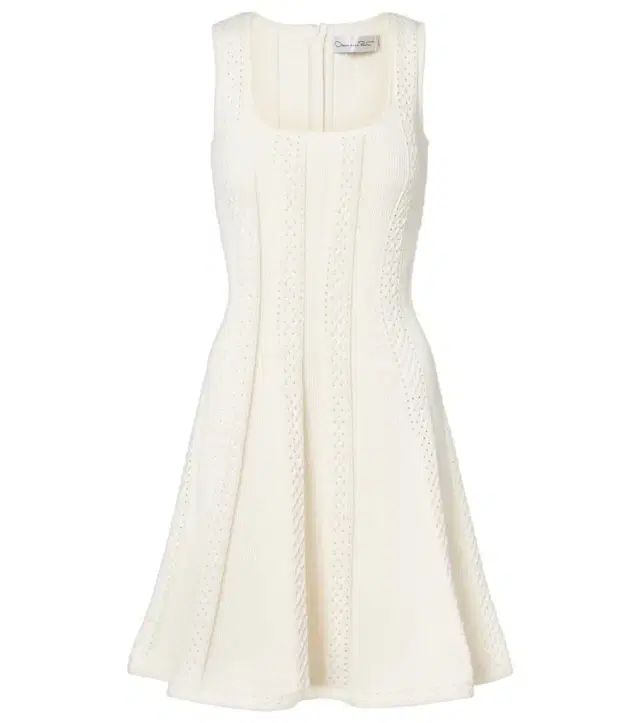 Oscar de la Renta Open-knit minidress