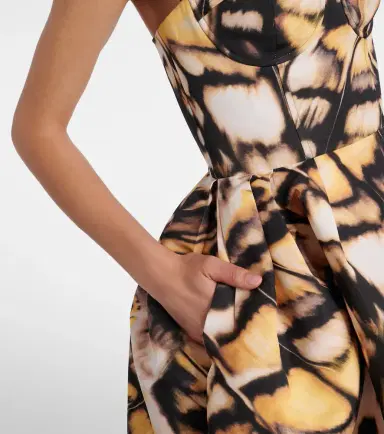Oscar de la Renta Printed faille cocktail dress | Thumbnail 2