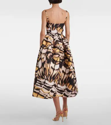 Oscar de la Renta Printed faille cocktail dress | Thumbnail 6