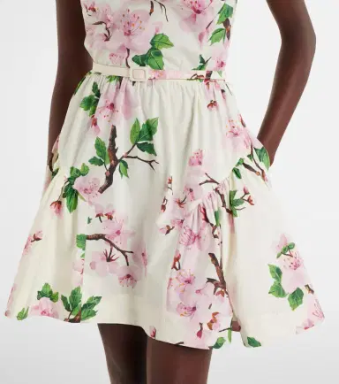 Oscar de la Renta Floral cotton-blend minidress | Thumbnail 2