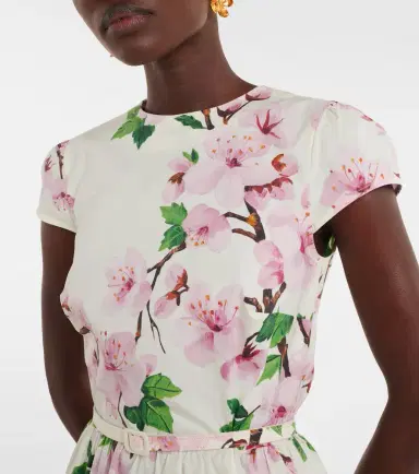Oscar de la Renta Floral cotton-blend minidress | Thumbnail 3
