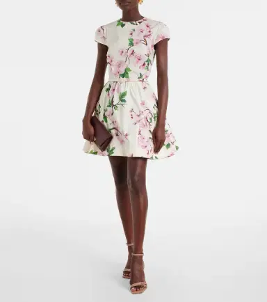 Oscar de la Renta Floral cotton-blend minidress | Thumbnail 4