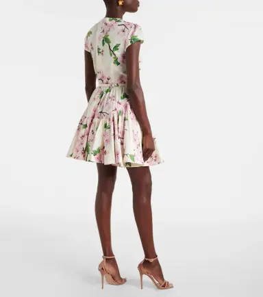 Oscar de la Renta Floral cotton-blend minidress | Thumbnail 5