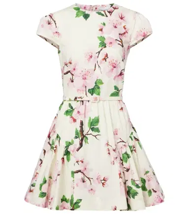 Oscar de la Renta Floral cotton-blend minidress | Thumbnail 1