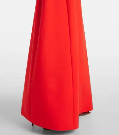 Oscar de la Renta Bow-detail wool-blend gown | Thumbnail 4