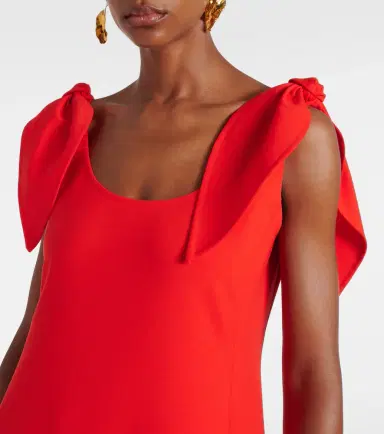 Oscar de la Renta Bow-detail wool-blend gown | Thumbnail 5