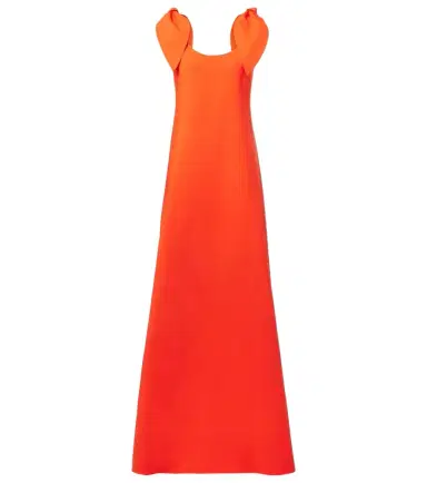 Oscar de la Renta Bow-detail wool-blend gown | Thumbnail 1