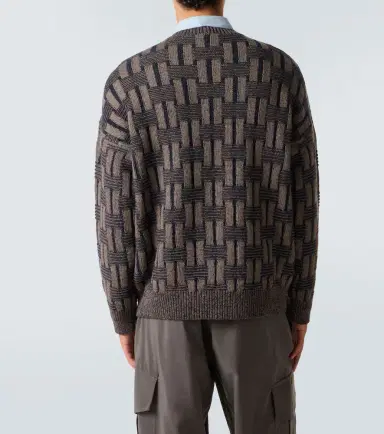 Giorgio Armani Basketweave-knit camel hair sweater | Thumbnail 2