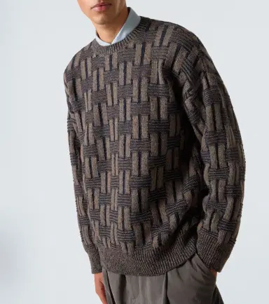 Giorgio Armani Basketweave-knit camel hair sweater | Thumbnail 3