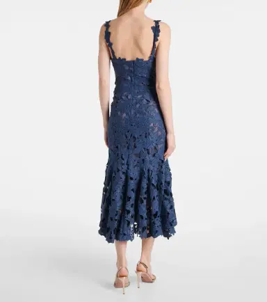 Oscar de la Renta Guipure lace midi dress | Thumbnail 3