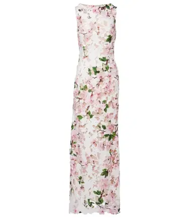 Oscar de la Renta Floral guipure lace gown | Thumbnail 1