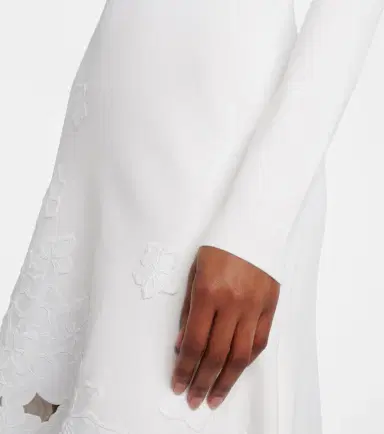 Oscar de la Renta Lace-trimmed asymmetric midi dress | Thumbnail 5