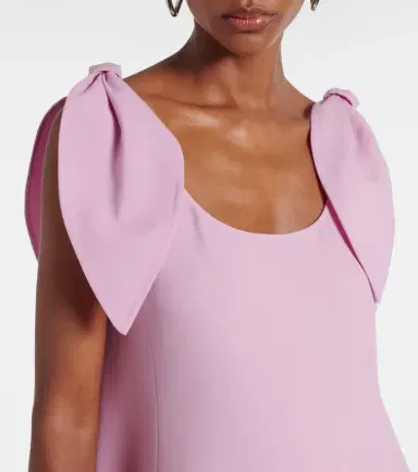 Oscar de la Renta Bow-detail wool-blend maxi dress | Thumbnail 4