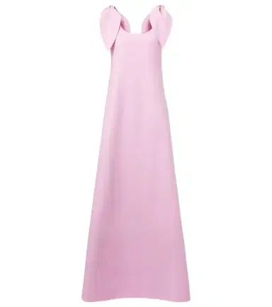 Oscar de la Renta Bow-detail wool-blend maxi dress | Thumbnail 1