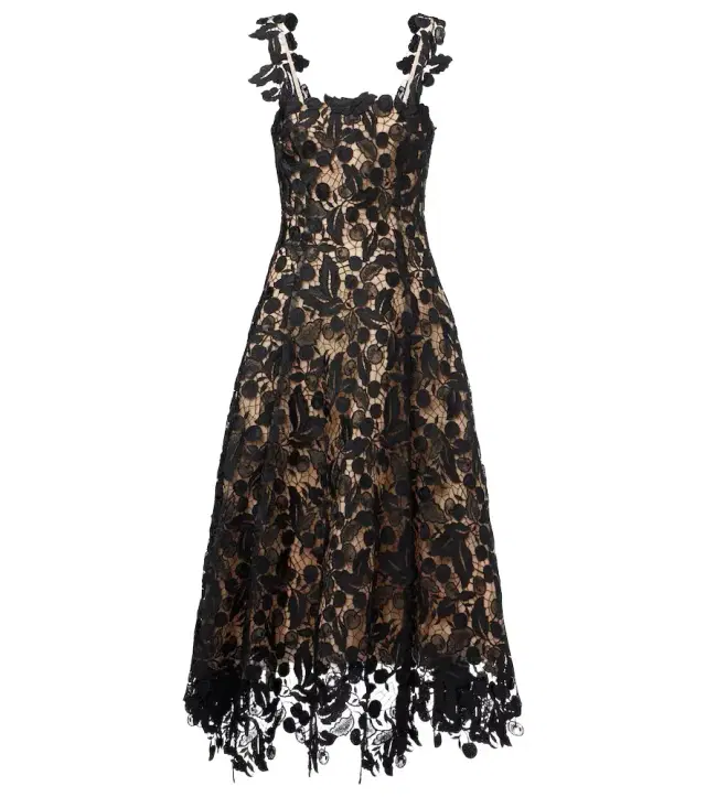 Oscar de la Renta Lace guipure cocktail dress