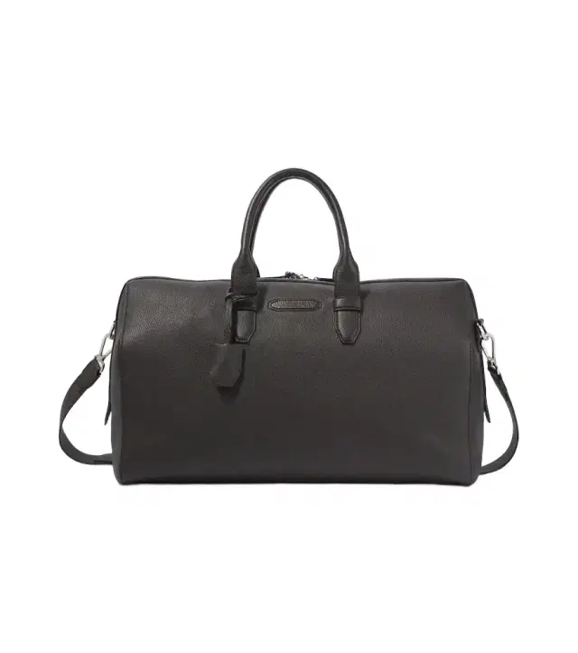 Leather duffel bag