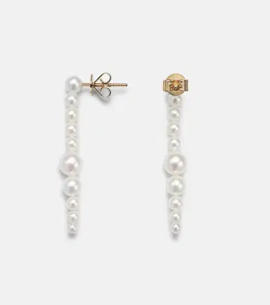 Sophie Bille Brahe Sienna Moon 14kt gold drop earrings with pearls | Thumbnail 3 Sophie Bille Brahe Sienna Moon 14kt gold drop earrings with pearls | Thumbnail 3
