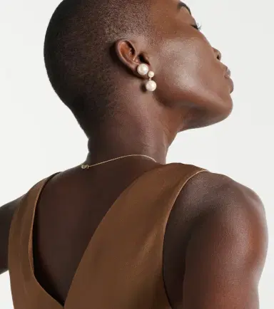 Sophie Bille Brahe 14kt gold single earring with freshwater pearl | Thumbnail 5