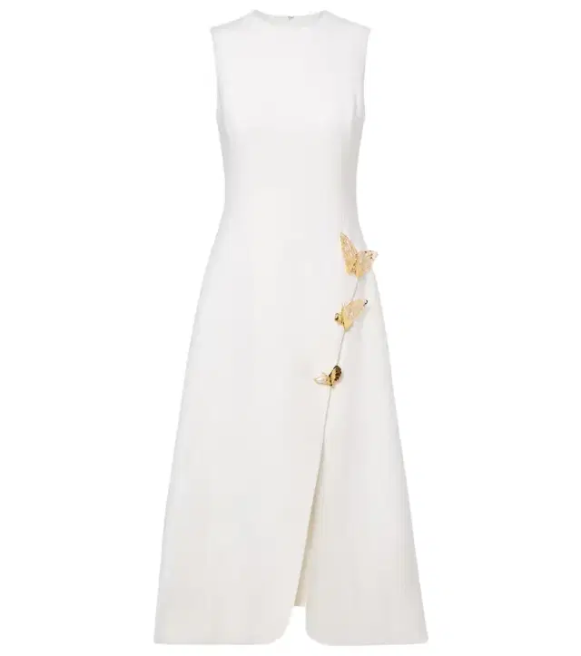 Oscar de la Renta Embellished wool-blend cocktail dress