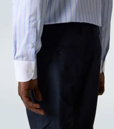 Brioni Striped cotton poplin shirt | Thumbnail 4
