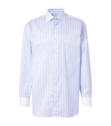 Brioni Striped cotton poplin shirt | Thumbnail 1