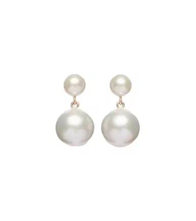 Sophie Bille Brahe Venus Moon 14kt gold earrings with freshwater pearls | Thumbnail 1