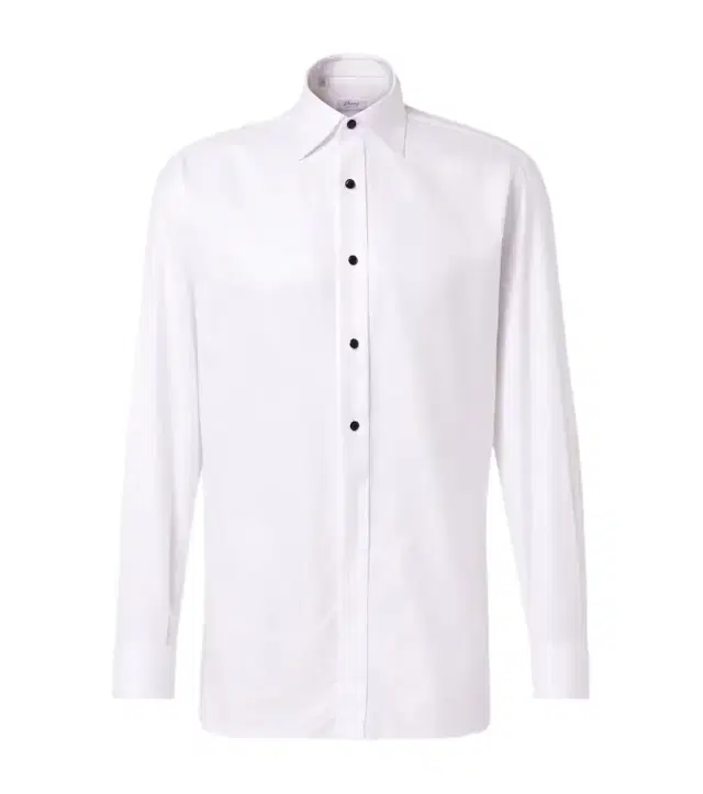 Brioni Cotton poplin tuxedo shirt