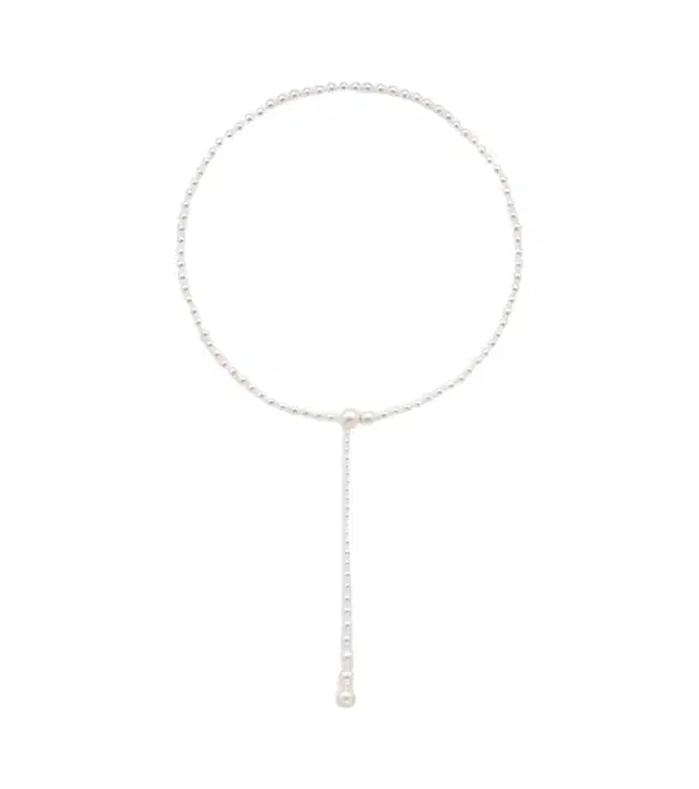 Sophie Bille Brahe La Belle Moon 14kt gold necklace with pearls