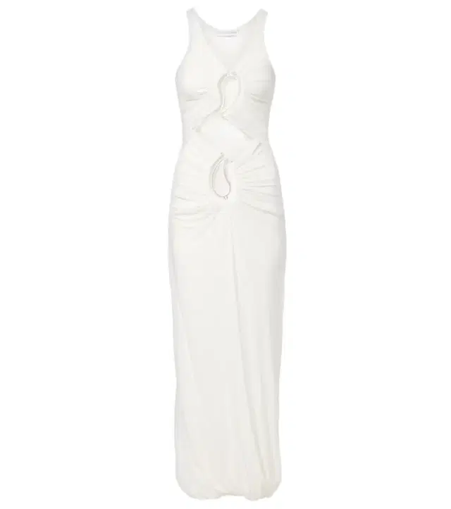 Christopher Esber Paisley Disconnect cutout jersey maxi dress