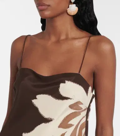 SIR Floral silk satin slip dress | Thumbnail 2